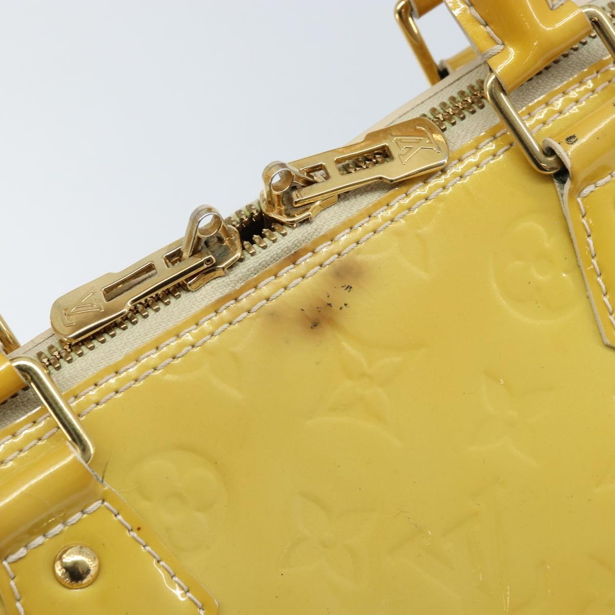 LOUIS VUITTON Monogram Vernis Alma GM Hand Bag Broncorail M91450 LV Auth ka2633