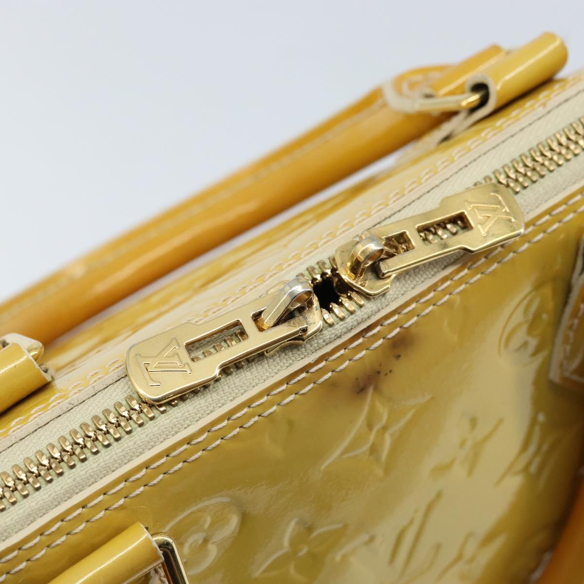 LOUIS VUITTON Monogram Vernis Alma GM Hand Bag Broncorail M91450 LV Auth ka2633