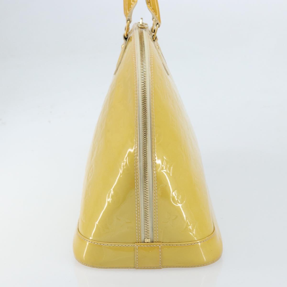 LOUIS VUITTON Monogram Vernis Alma GM Hand Bag Broncorail M91450 LV Auth ka2633