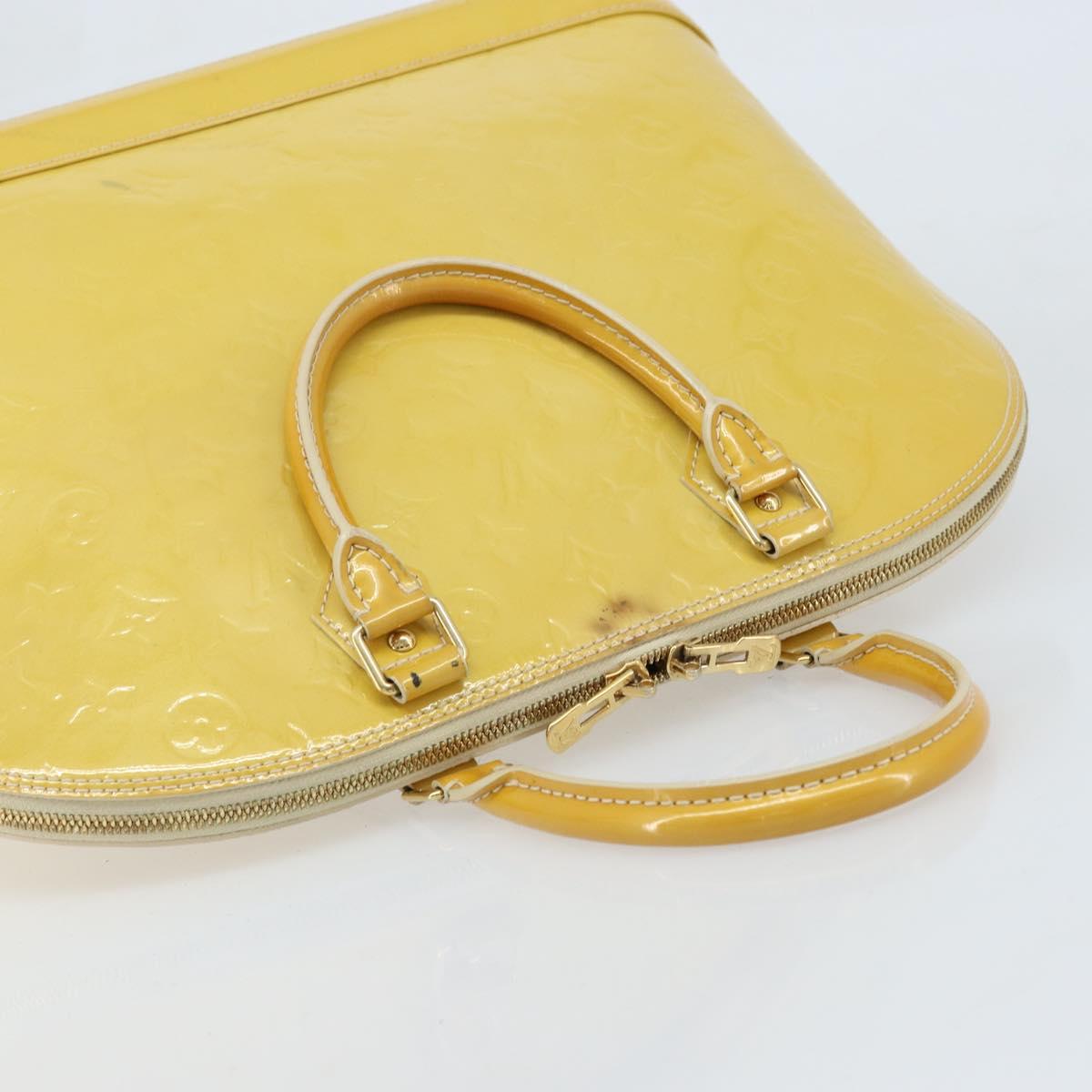 LOUIS VUITTON Monogram Vernis Alma GM Hand Bag Broncorail M91450 LV Auth ka2633