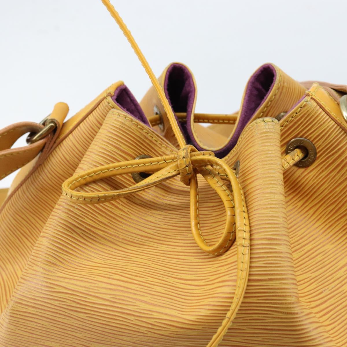 LOUIS VUITTON Epi Petit Noe Shoulder Bag Yellow M44109 LV Auth ka2646