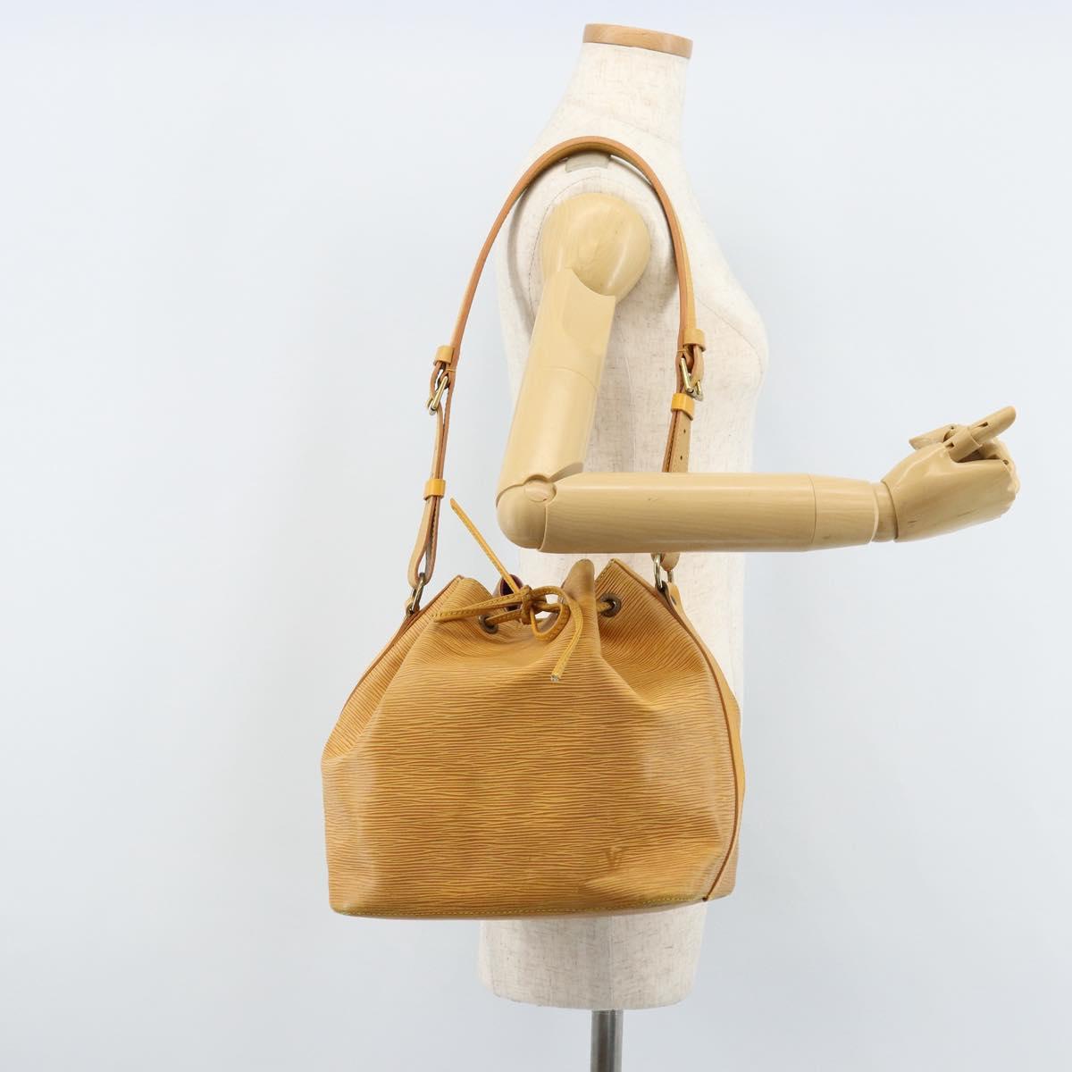 LOUIS VUITTON Epi Petit Noe Shoulder Bag Yellow M44109 LV Auth ka2646