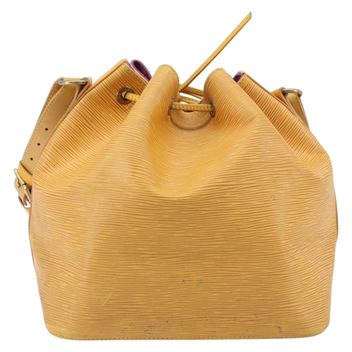 LOUIS VUITTON Epi Petit Noe Shoulder Bag Yellow M44109 LV Auth ka2646