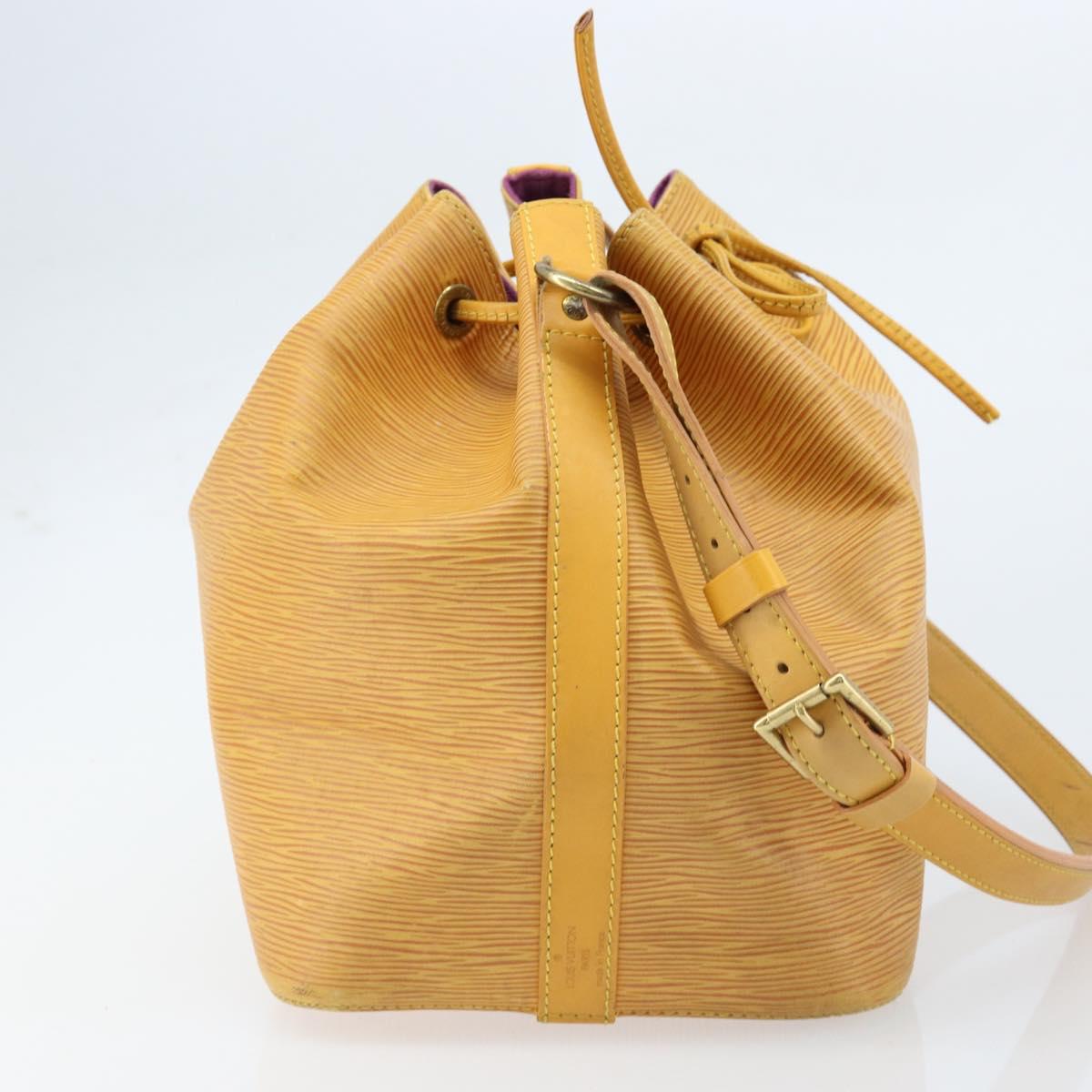LOUIS VUITTON Epi Petit Noe Shoulder Bag Yellow M44109 LV Auth ka2646