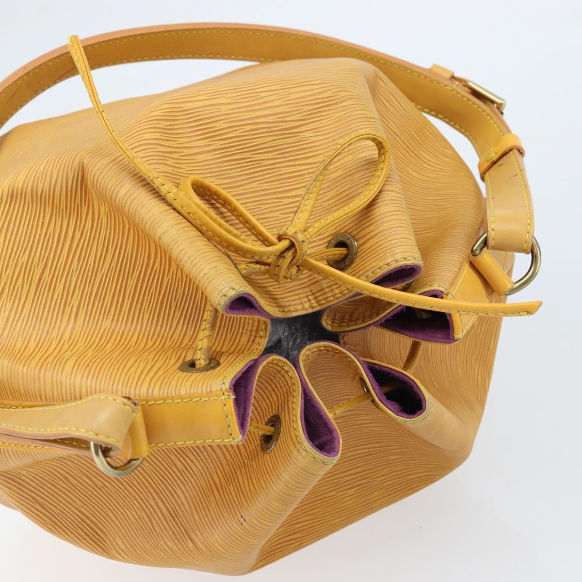 LOUIS VUITTON Epi Petit Noe Shoulder Bag Yellow M44109 LV Auth ka2646