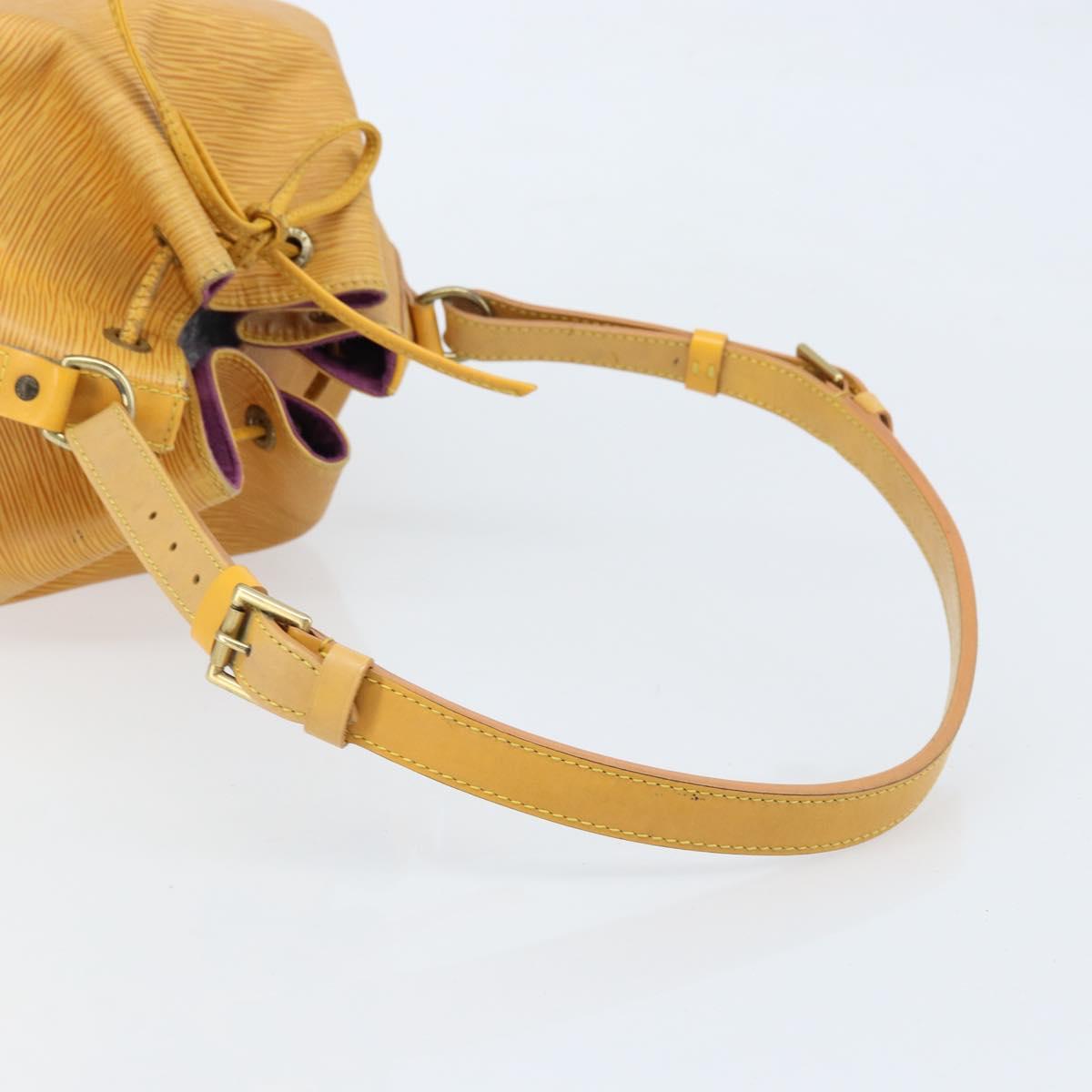 LOUIS VUITTON Epi Petit Noe Shoulder Bag Yellow M44109 LV Auth ka2646