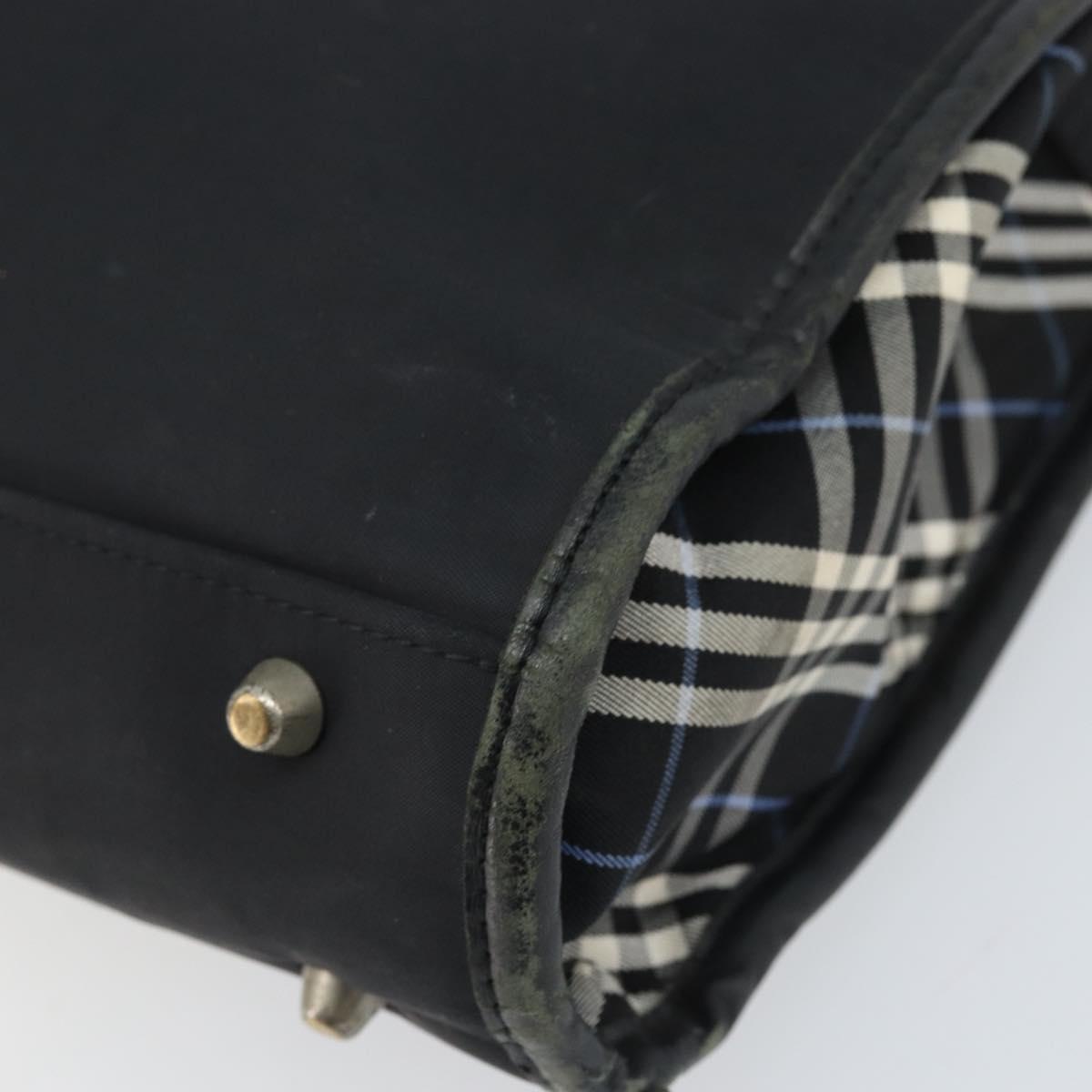 BURBERRY Black label Business Bag Nylon Black Silver Auth ka2647