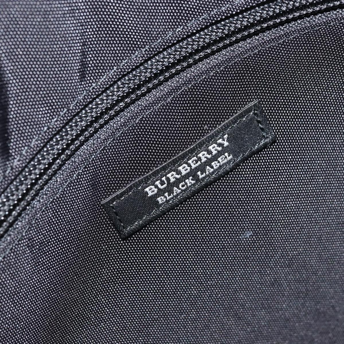 BURBERRY Black label Business Bag Nylon Black Silver Auth ka2647