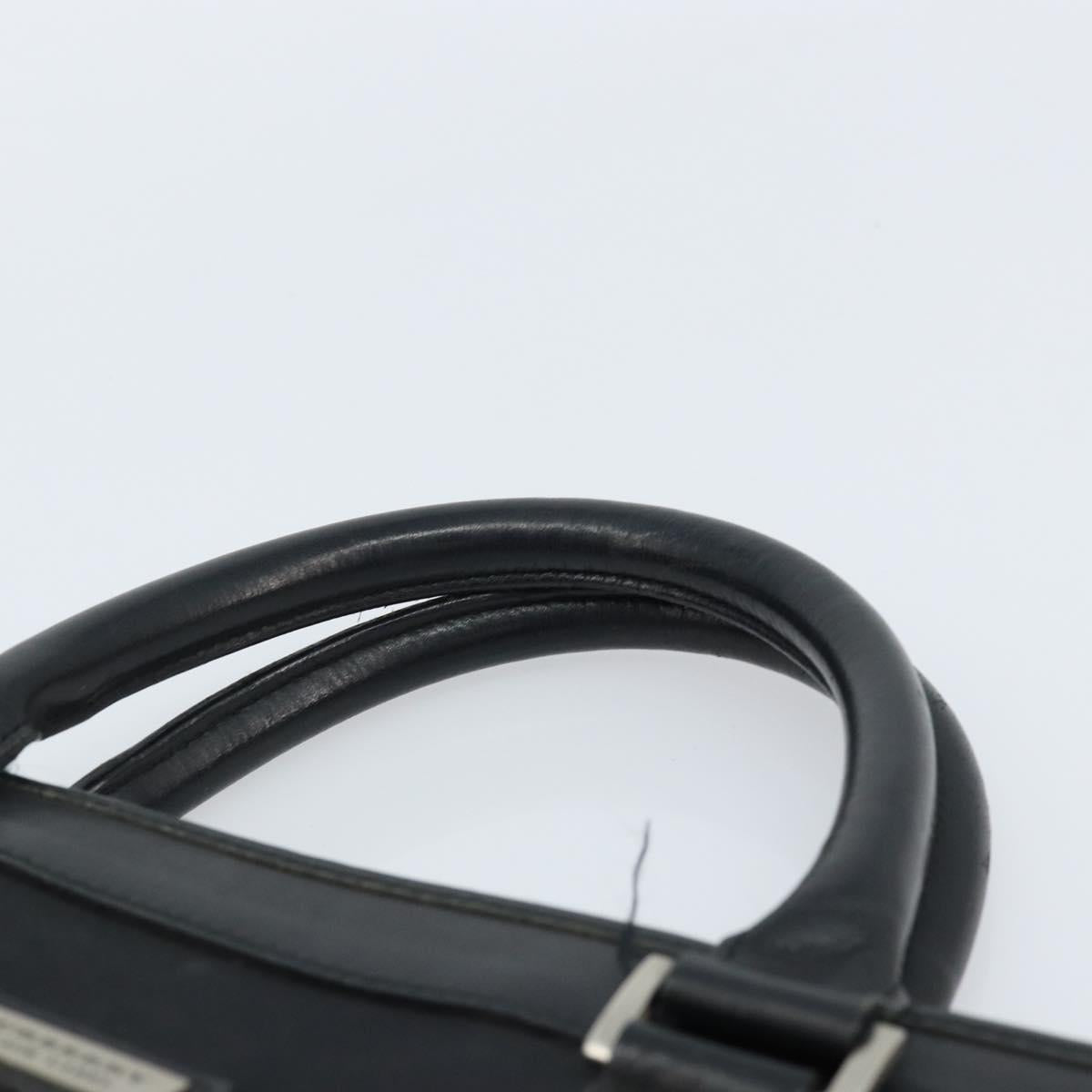 BURBERRY Black label Business Bag Nylon Black Silver Auth ka2647
