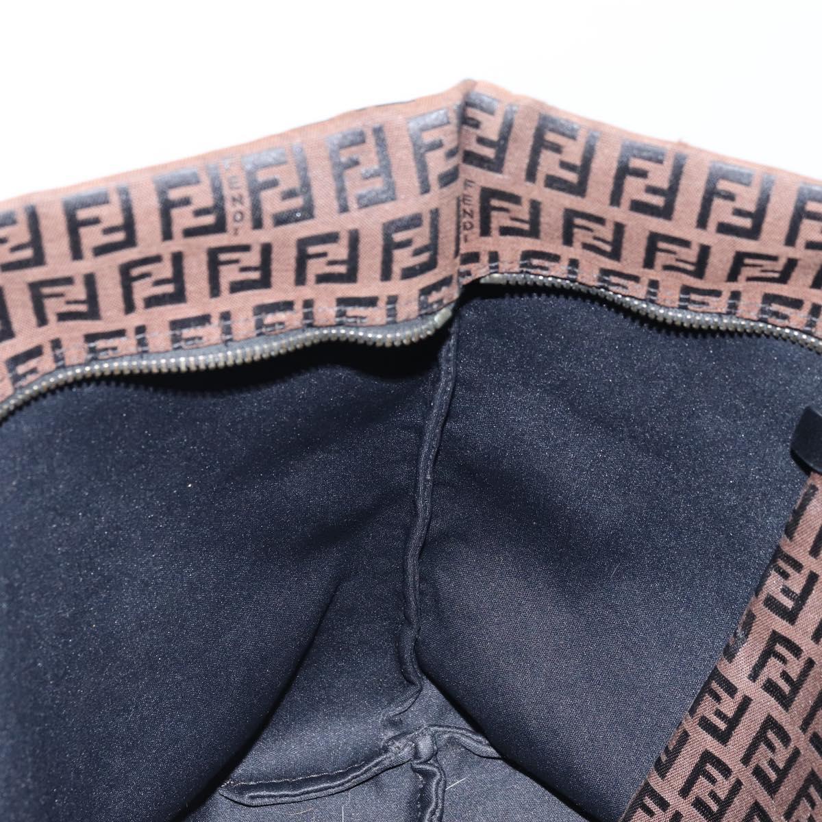 FENDI Zucchino Canvas Tote Bag Brown Auth ka2651