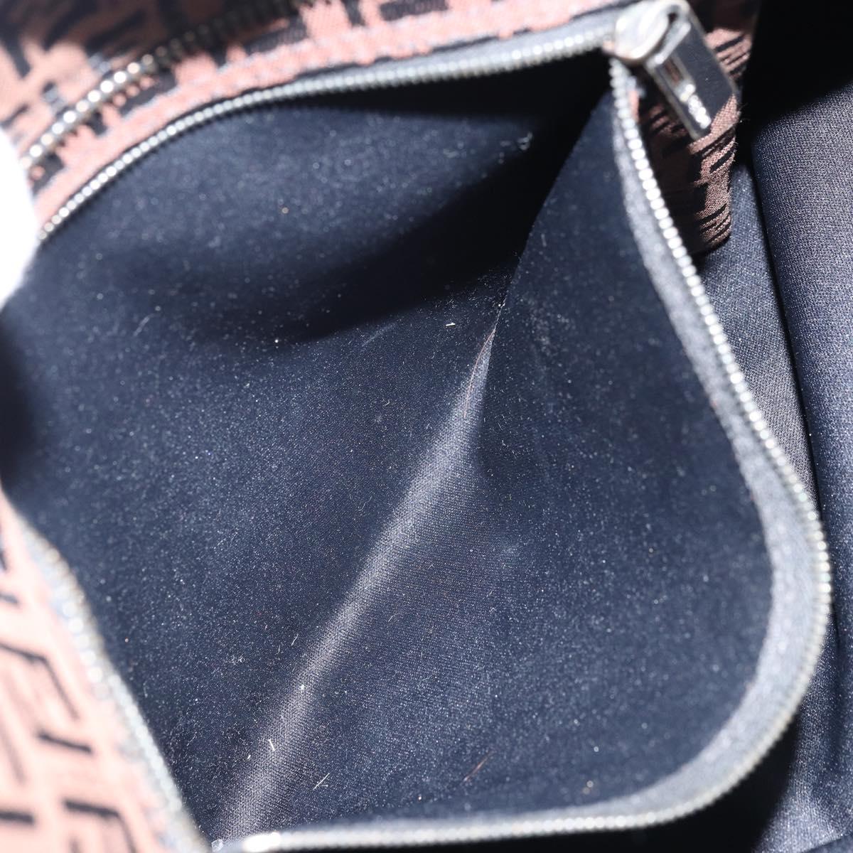 FENDI Zucchino Canvas Tote Bag Brown Auth ka2651