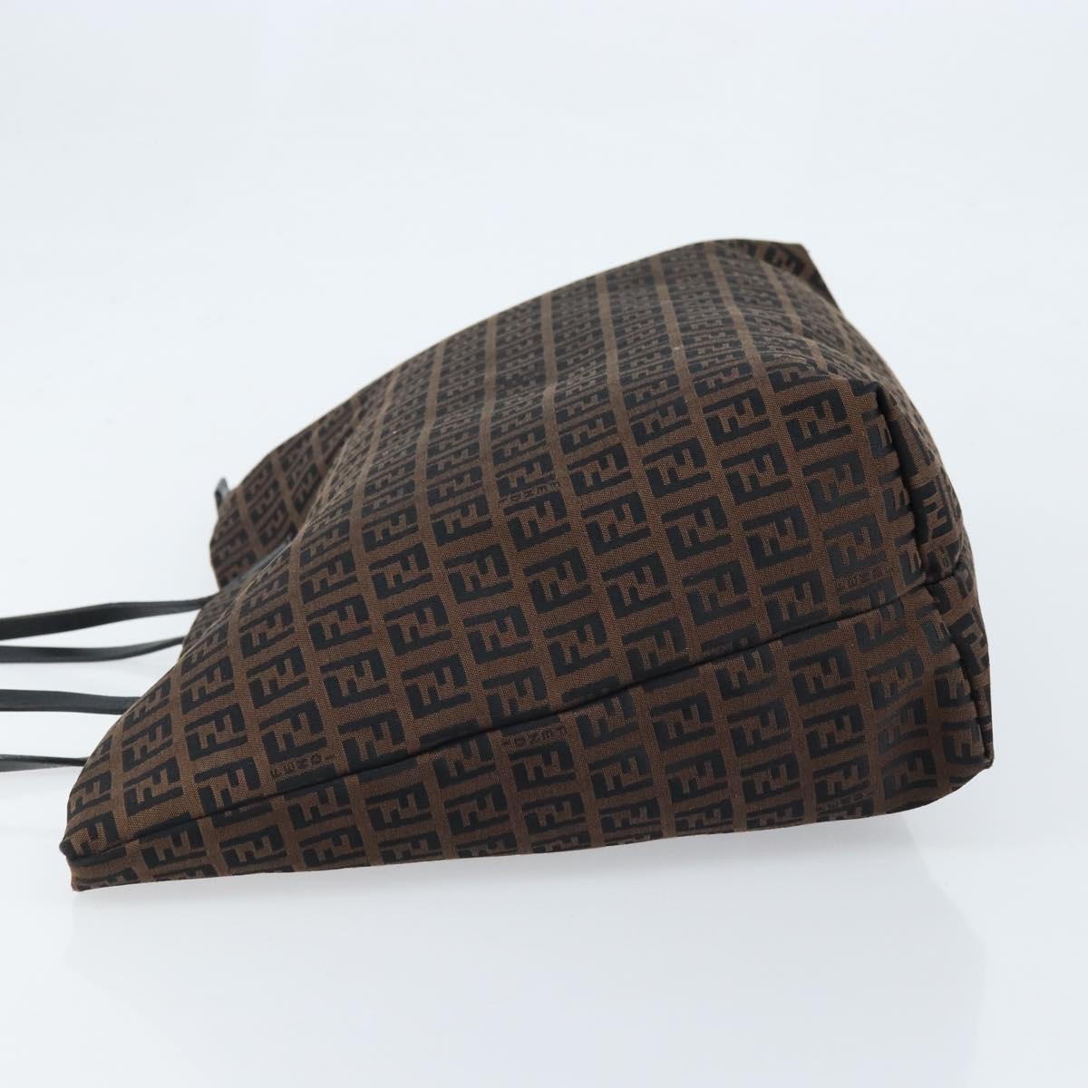 FENDI Zucchino Canvas Tote Bag Brown Auth ka2651