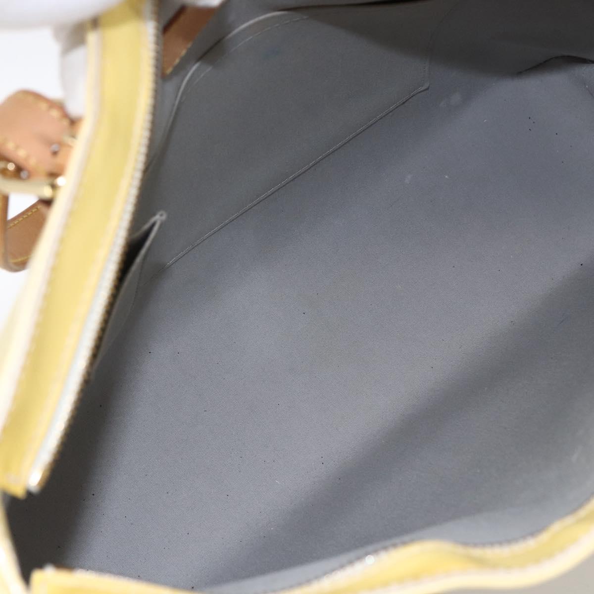 LOUIS VUITTON Monogram Vernis Brentwood Shoulder Bag Perle M91512 LV Auth ka2652