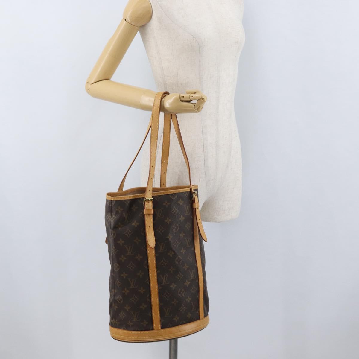 LOUIS VUITTON Monogram Bucket GM Shoulder Bag M42236 LV Auth ka2664