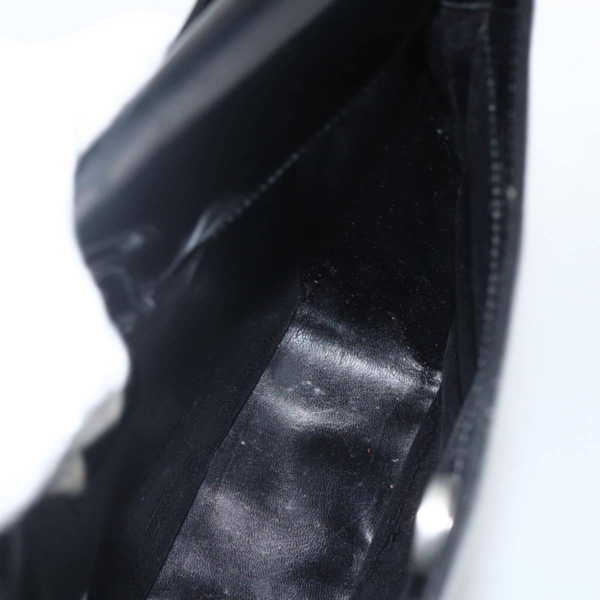 GUCCI Soho Shoulder Bag Patent leather Black Silver 000 1013 0506 Auth ka2677