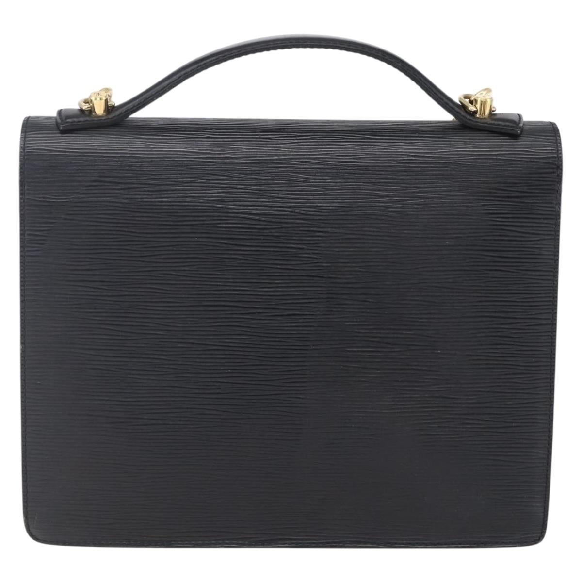 LOUIS VUITTON Epi Monceau 28 Hand Bag Black M52122 LV Auth ka268