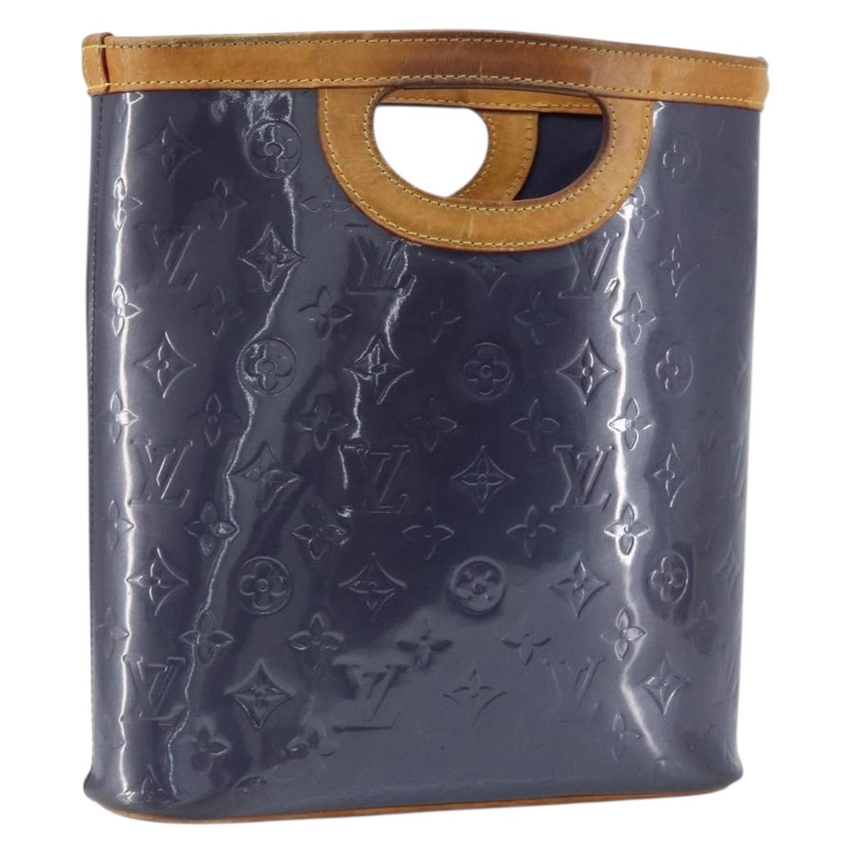 LOUIS VUITTON Vernis Stillwood Vertical Hand Bag Indigo M91365 LV Auth ka2684