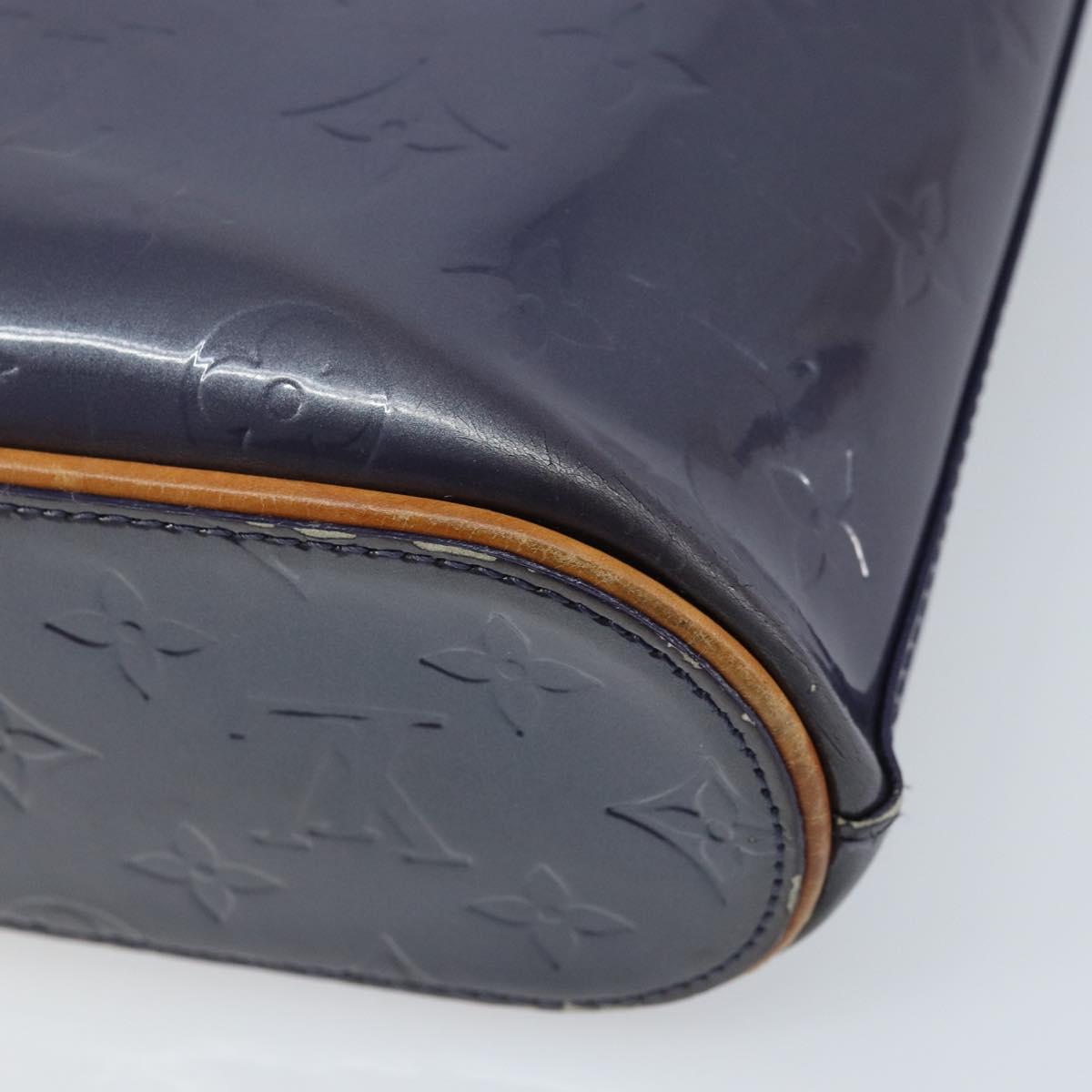 LOUIS VUITTON Vernis Stillwood Vertical Hand Bag Indigo M91365 LV Auth ka2684