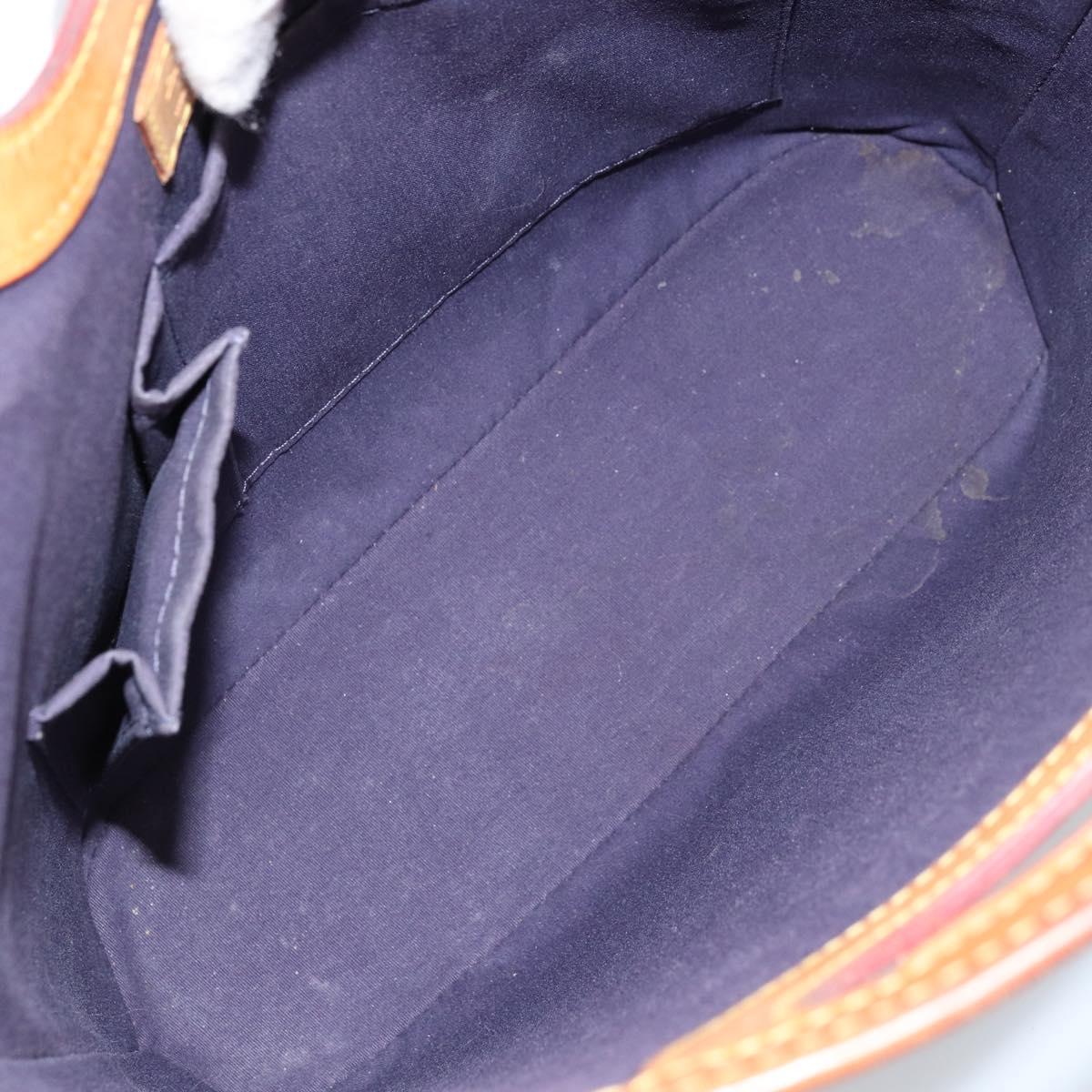 LOUIS VUITTON Vernis Stillwood Vertical Hand Bag Indigo M91365 LV Auth ka2684