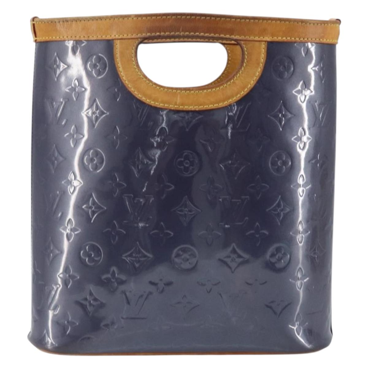LOUIS VUITTON Vernis Stillwood Vertical Hand Bag Indigo M91365 LV Auth ka2684