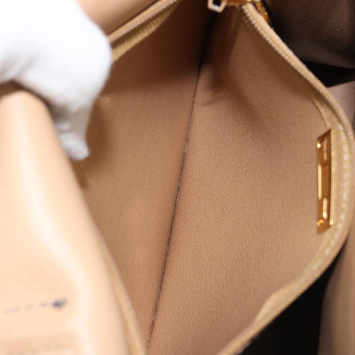 Christian Dior Trotter Canvas Hand Bag 2way Navy Gold Auth ka2695