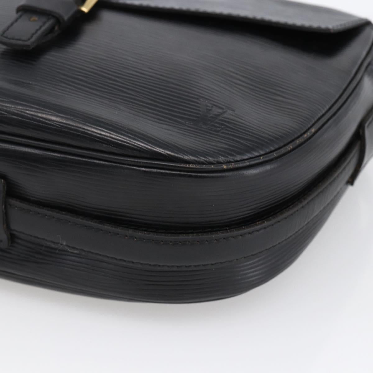 LOUIS VUITTON Epi Jeune Fille MM Shoulder Bag Black M52152 LV Auth ka2702
