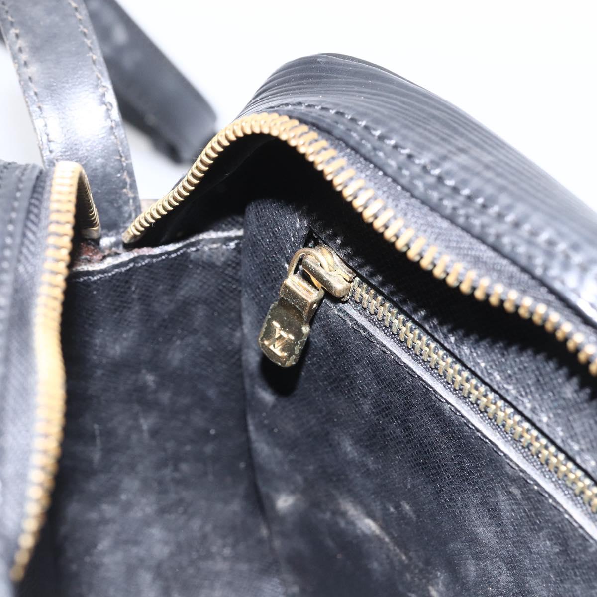LOUIS VUITTON Epi Jeune Fille MM Shoulder Bag Black M52152 LV Auth ka2702