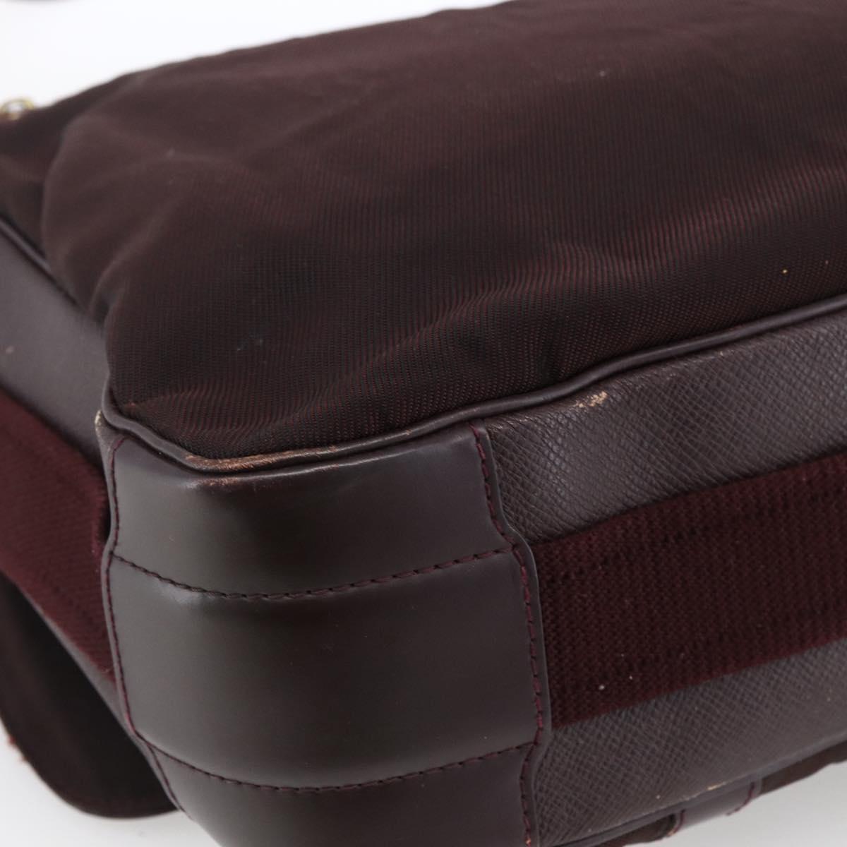 LOUIS VUITTON Taiga Delsous Shoulder Bag Acajou M30166 LV Auth ka2721