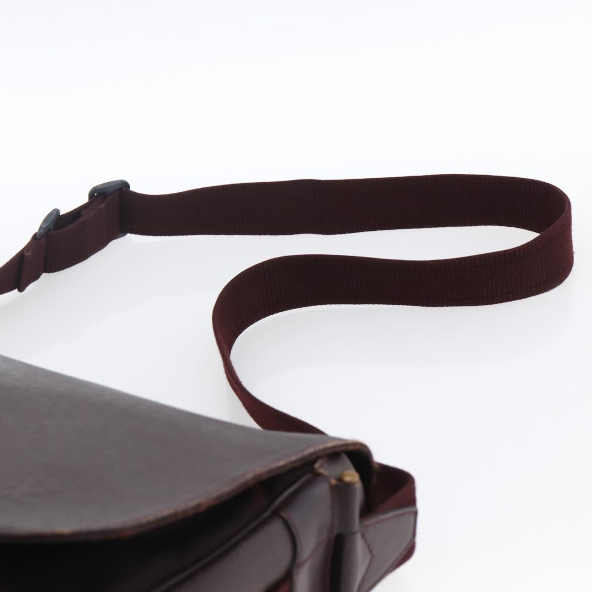 LOUIS VUITTON Taiga Delsous Shoulder Bag Acajou M30166 LV Auth ka2721