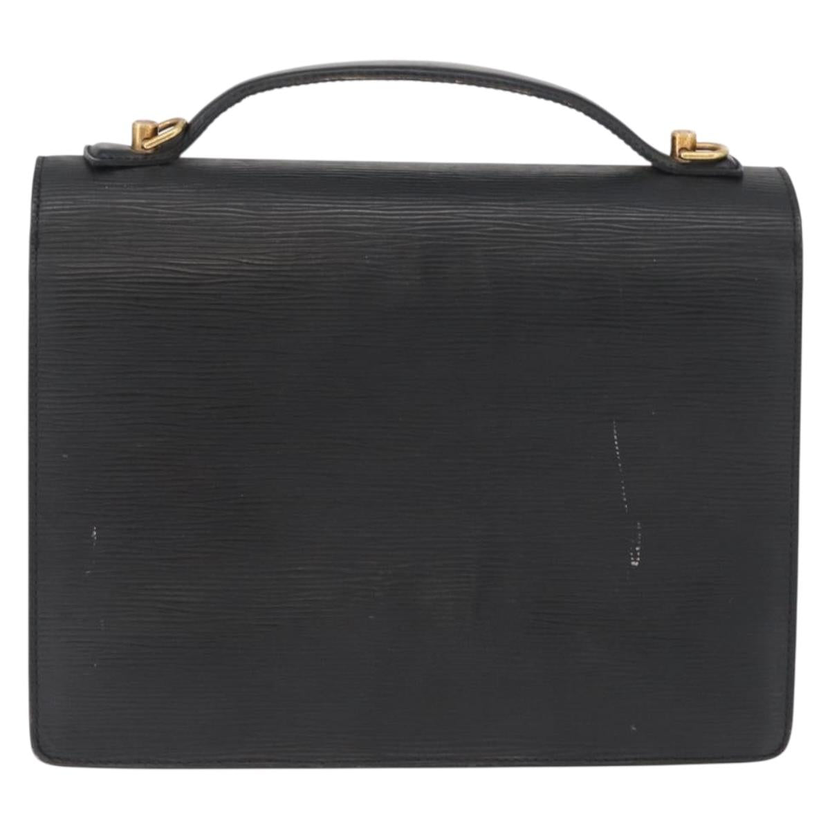 LOUIS VUITTON Epi Monceau 28 Hand Bag Black M52122 LV Auth ka2727