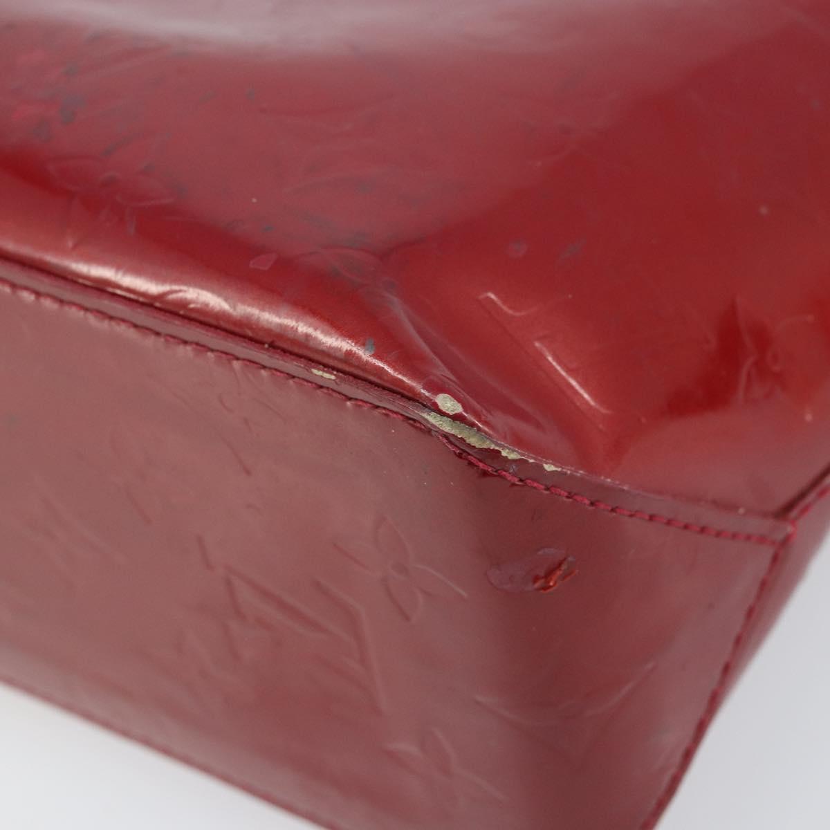 LOUIS VUITTON Monogram Vernis Reade PM Hand Bag Pomme D'amour M91990 Auth ka2730