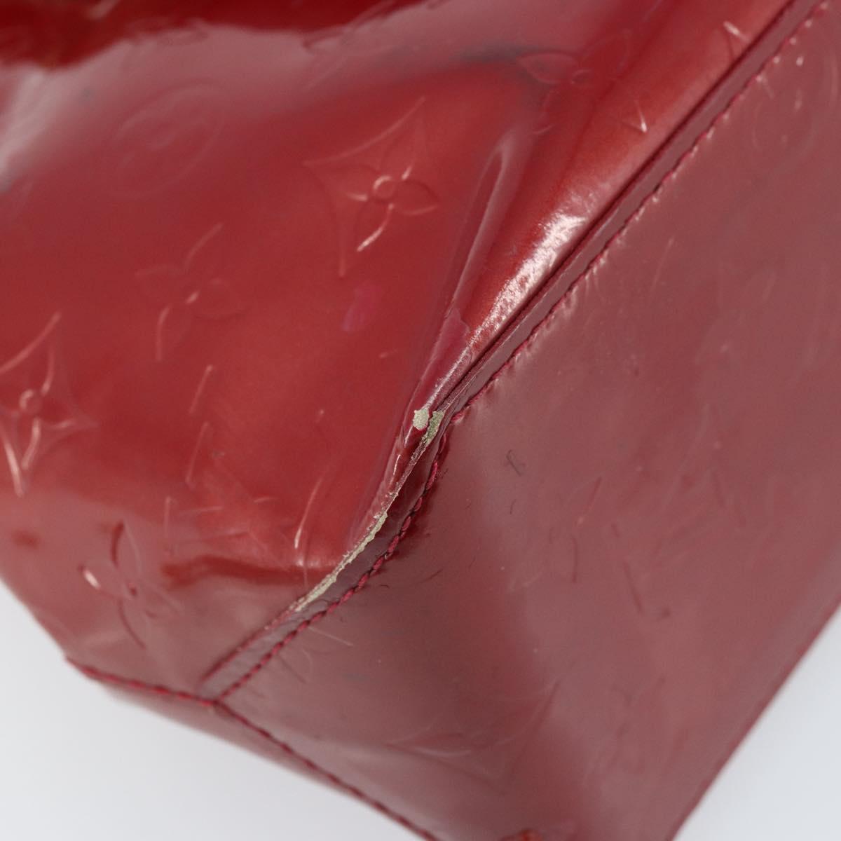 LOUIS VUITTON Monogram Vernis Reade PM Hand Bag Pomme D'amour M91990 Auth ka2730