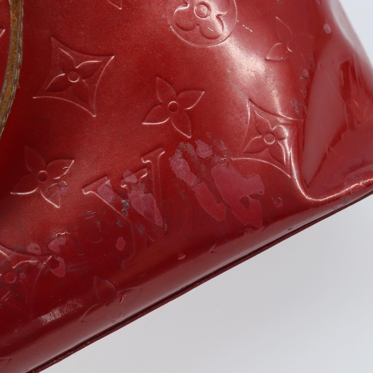 LOUIS VUITTON Monogram Vernis Reade PM Hand Bag Pomme D'amour M91990 Auth ka2730