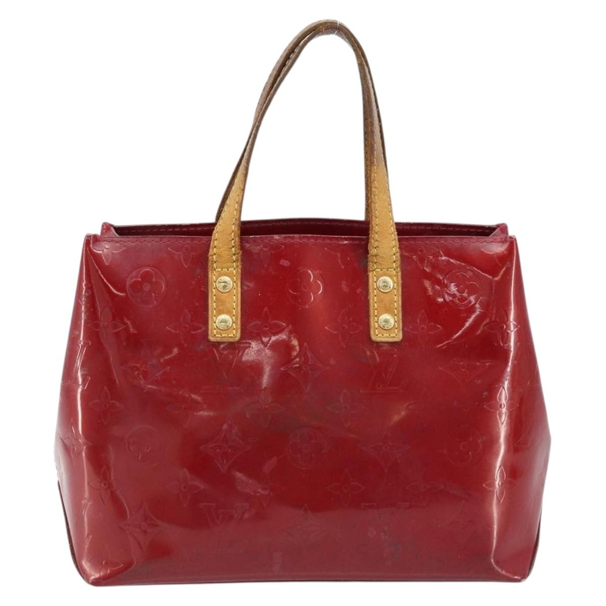 LOUIS VUITTON Monogram Vernis Reade PM Hand Bag Pomme D'amour M91990 Auth ka2730