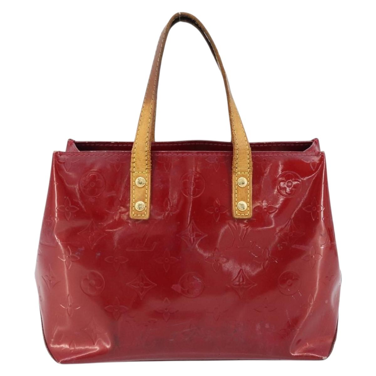 LOUIS VUITTON Monogram Vernis Reade PM Hand Bag Pomme D'amour M91990 Auth ka2730