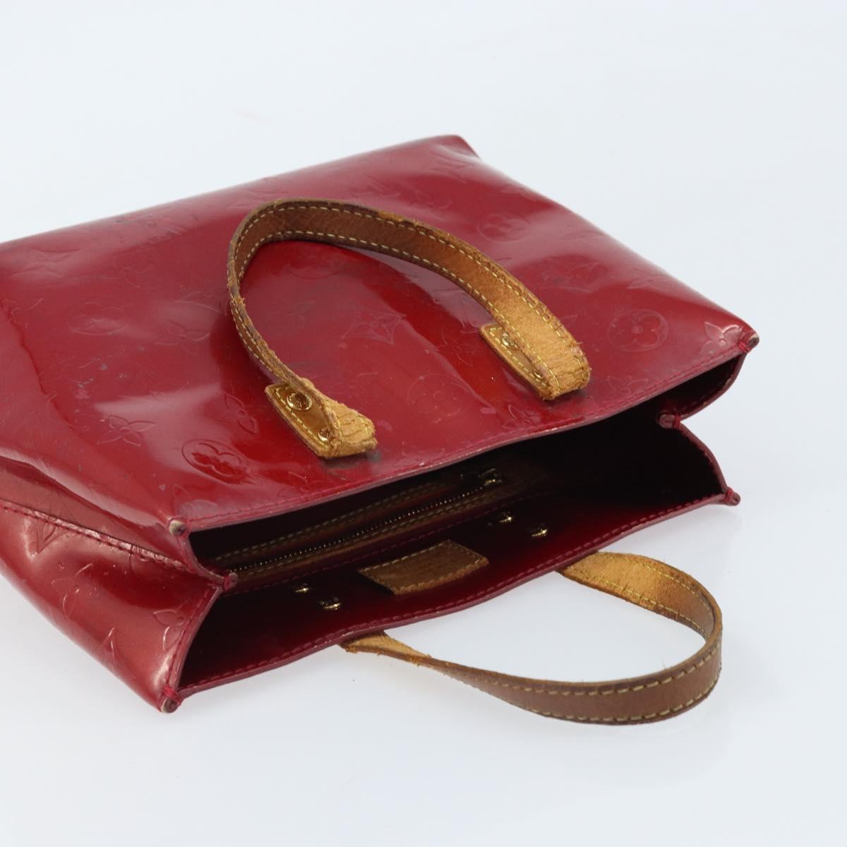 LOUIS VUITTON Monogram Vernis Reade PM Hand Bag Pomme D'amour M91990 Auth ka2730