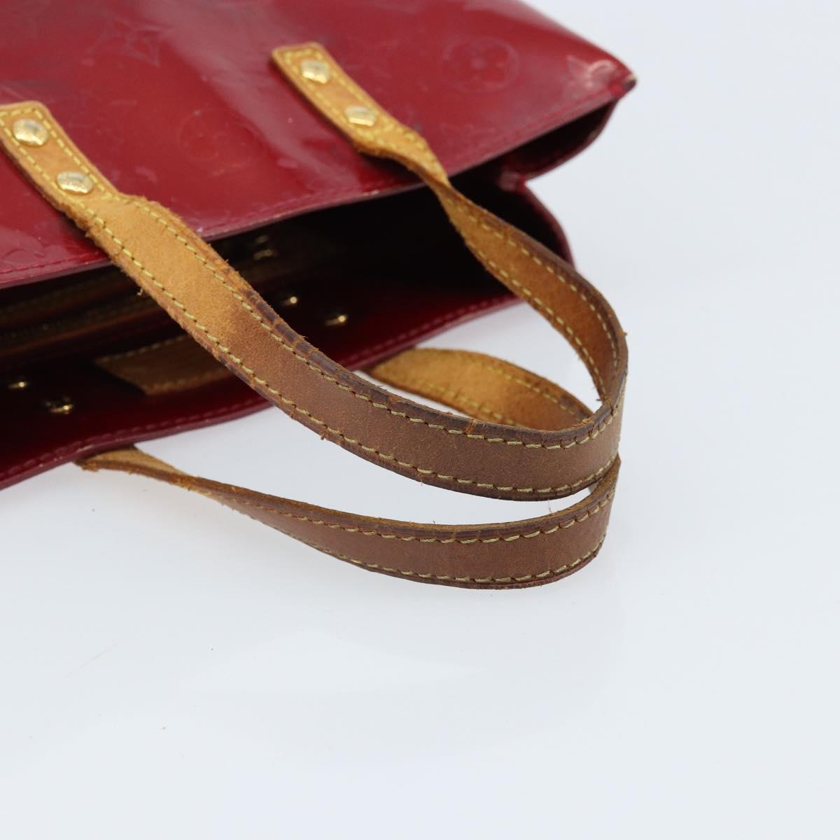 LOUIS VUITTON Monogram Vernis Reade PM Hand Bag Pomme D'amour M91990 Auth ka2730