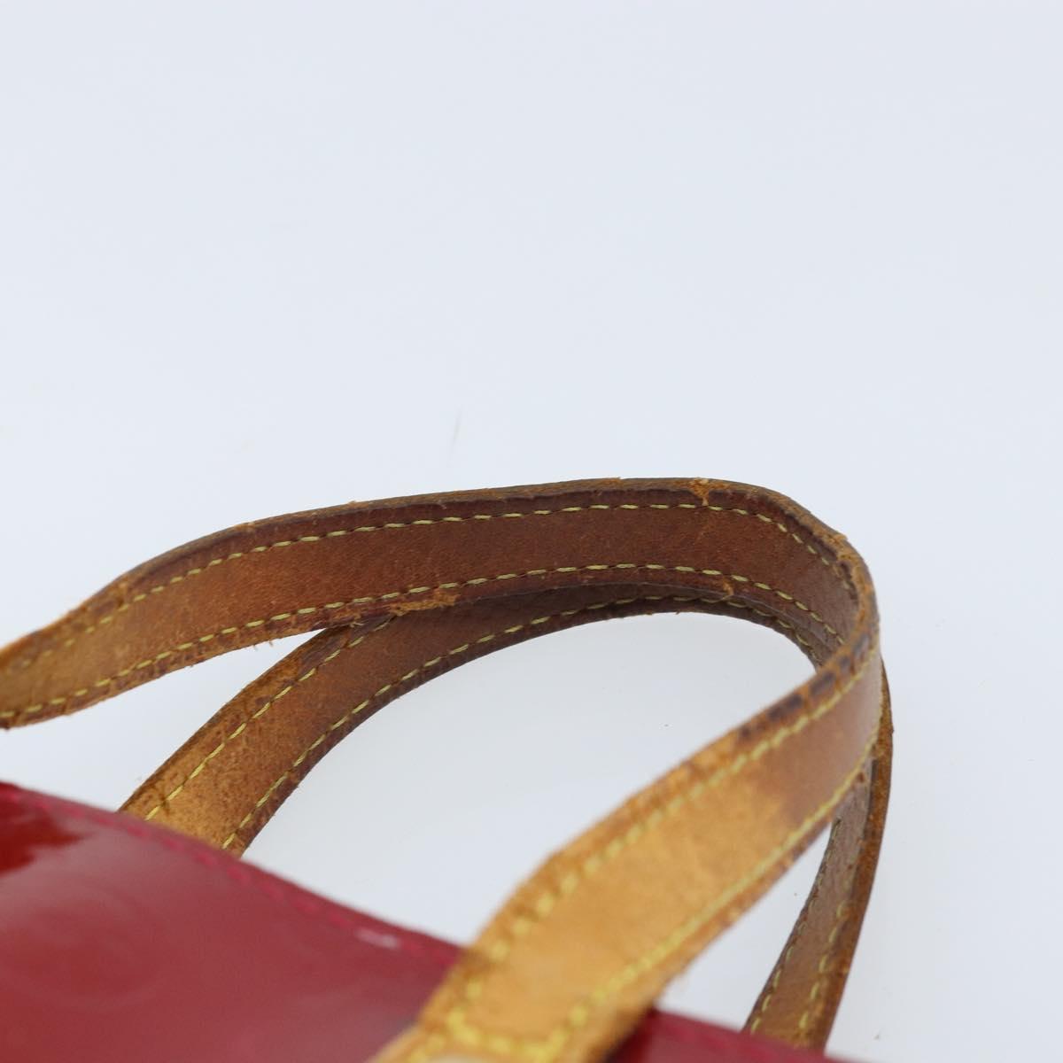 LOUIS VUITTON Monogram Vernis Reade PM Hand Bag Pomme D'amour M91990 Auth ka2730