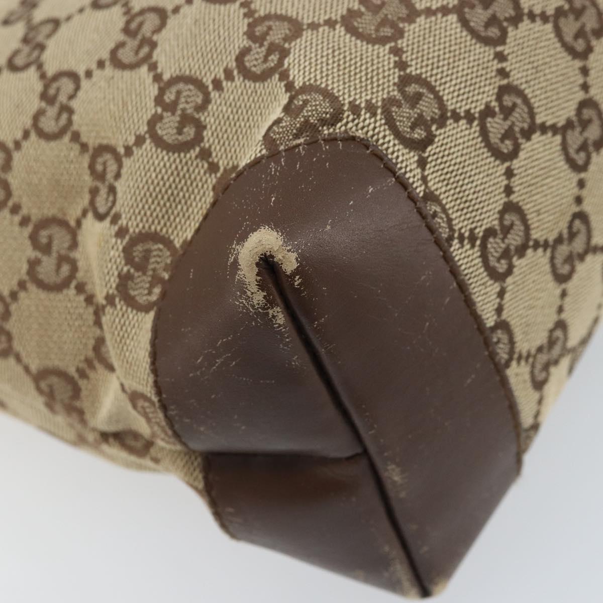 GUCCI GG Canvas Tote Bag Beige 28898 Auth ka2752