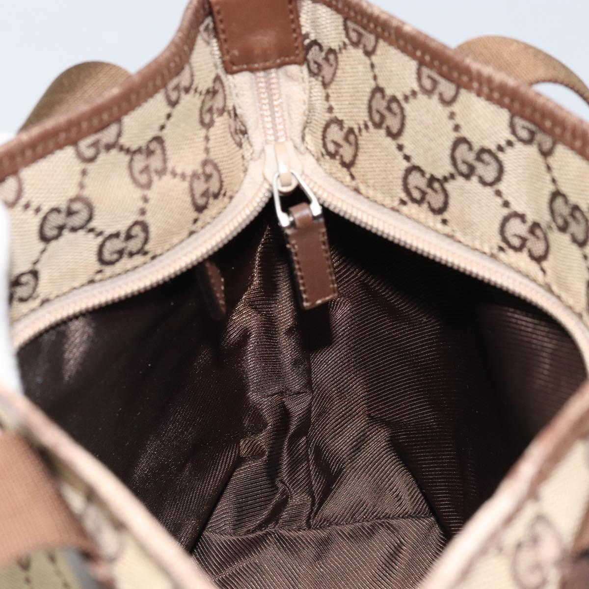 GUCCI GG Canvas Tote Bag Beige 28898 Auth ka2752