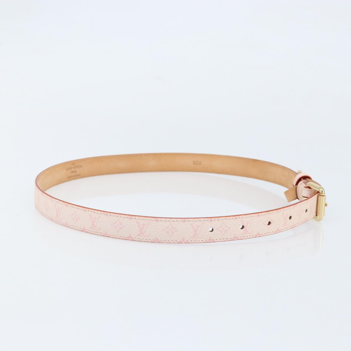 LOUIS VUITTON Monogram Cherry Blossom Ceinture Belt 33.1"" M9273W Auth ka2773V