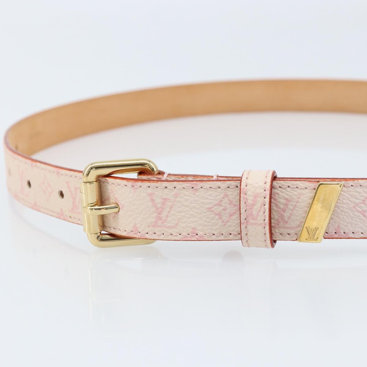 LOUIS VUITTON Monogram Cherry Blossom Ceinture Belt 33.1"" M9273W Auth ka2773V