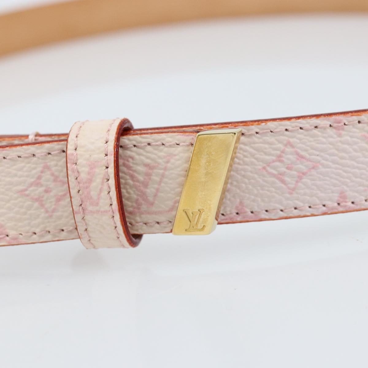LOUIS VUITTON Monogram Cherry Blossom Ceinture Belt 33.1"" M9273W Auth ka2773V