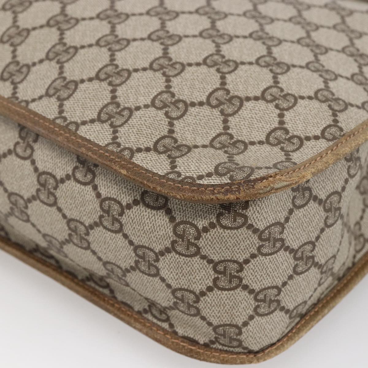 GUCCI GG Supreme Tote Bag PVC Beige Gold Auth ka2776