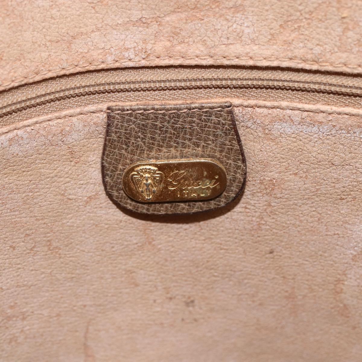 GUCCI GG Supreme Tote Bag PVC Beige Gold Auth ka2776