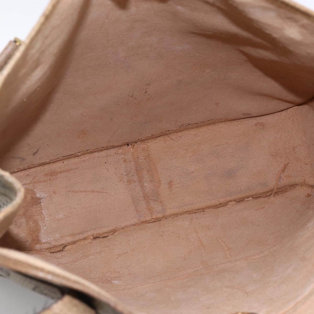 GUCCI GG Supreme Tote Bag PVC Beige Gold Auth ka2776