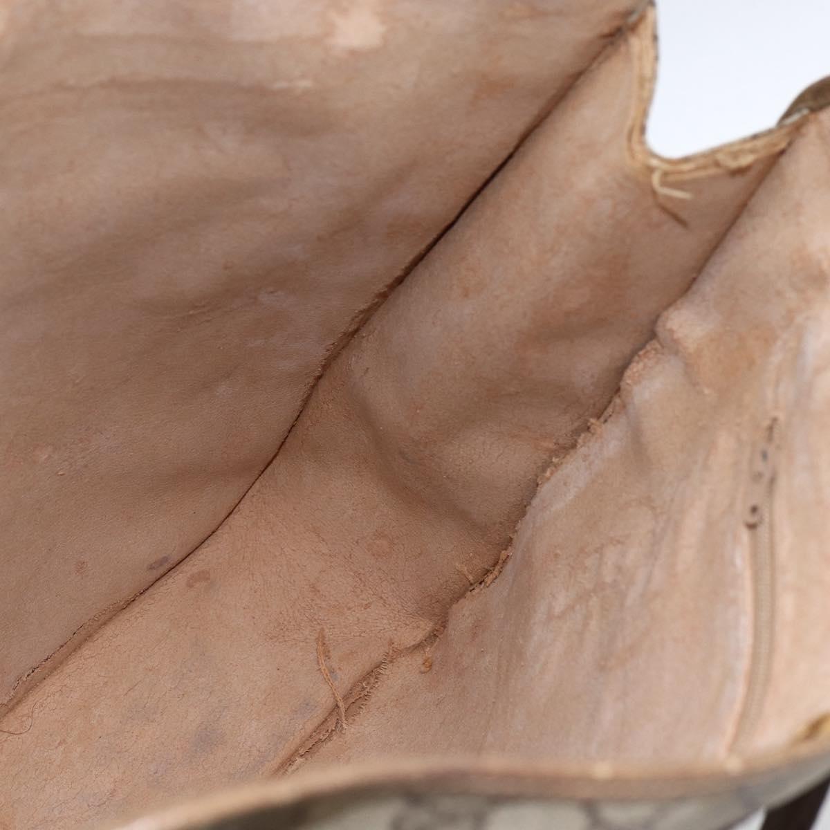 GUCCI GG Supreme Tote Bag PVC Beige Gold Auth ka2776