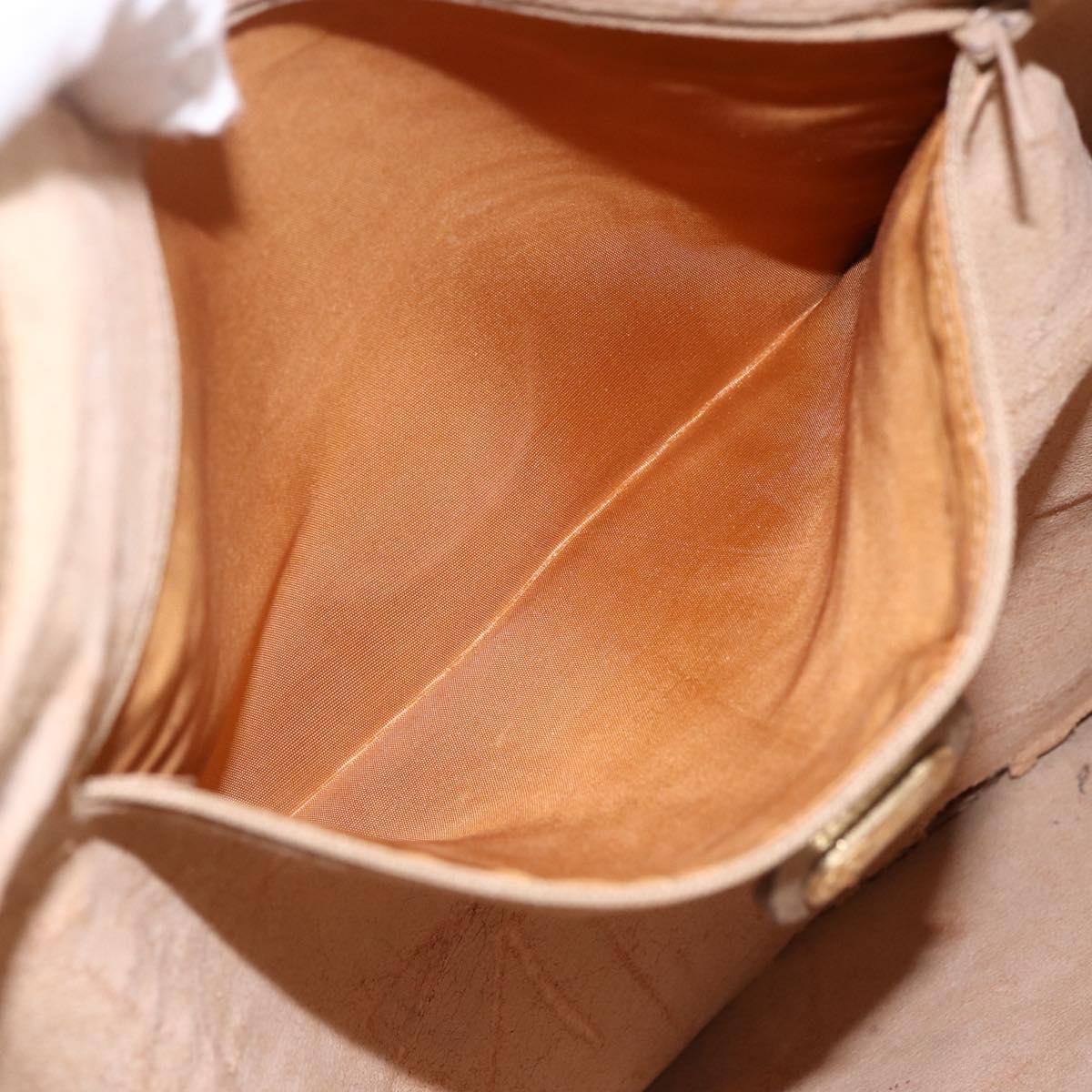 GUCCI GG Supreme Tote Bag PVC Beige Gold Auth ka2776