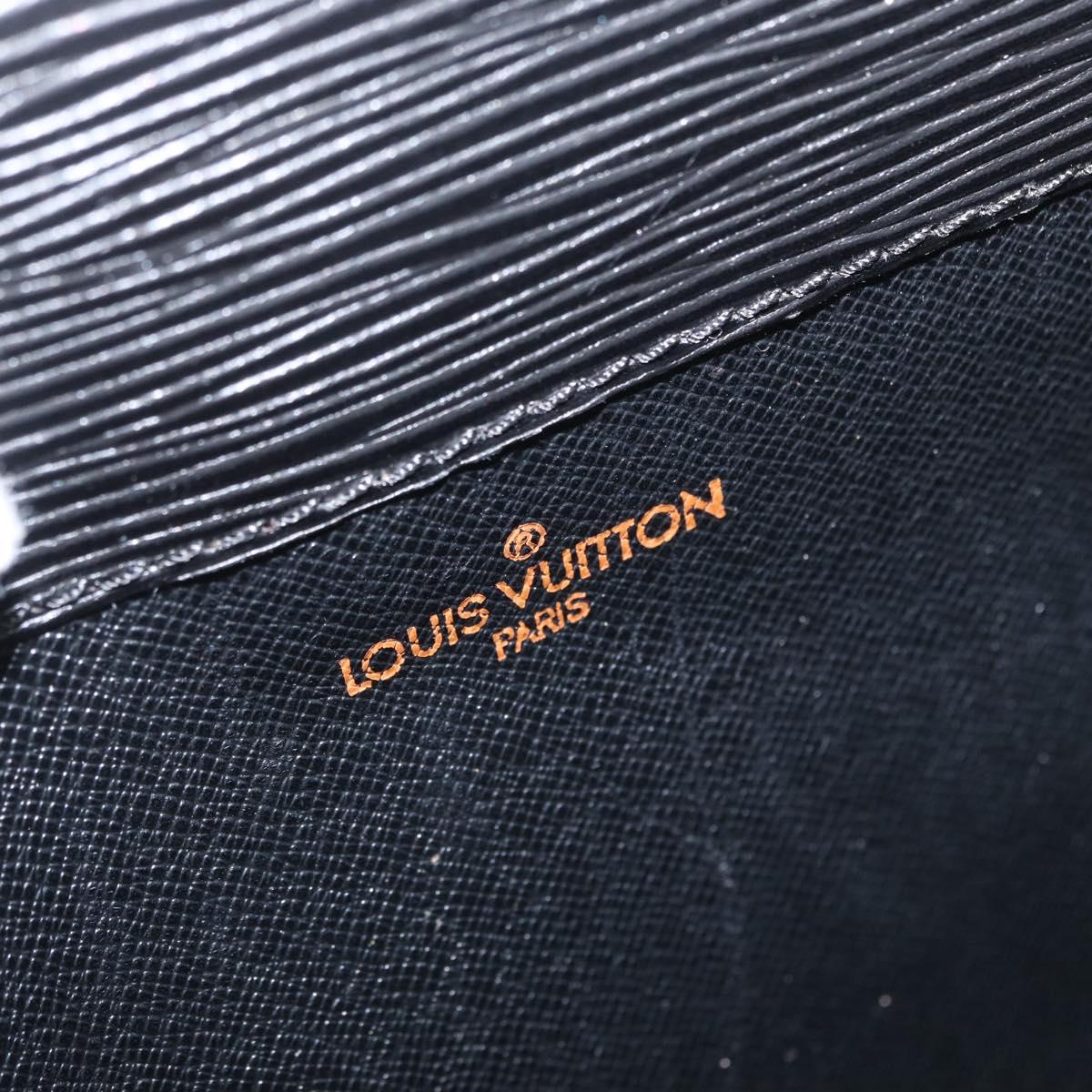 LOUIS VUITTON Epi Porte Documents・Senatur Briefcase Black M54452 Auth ka2779