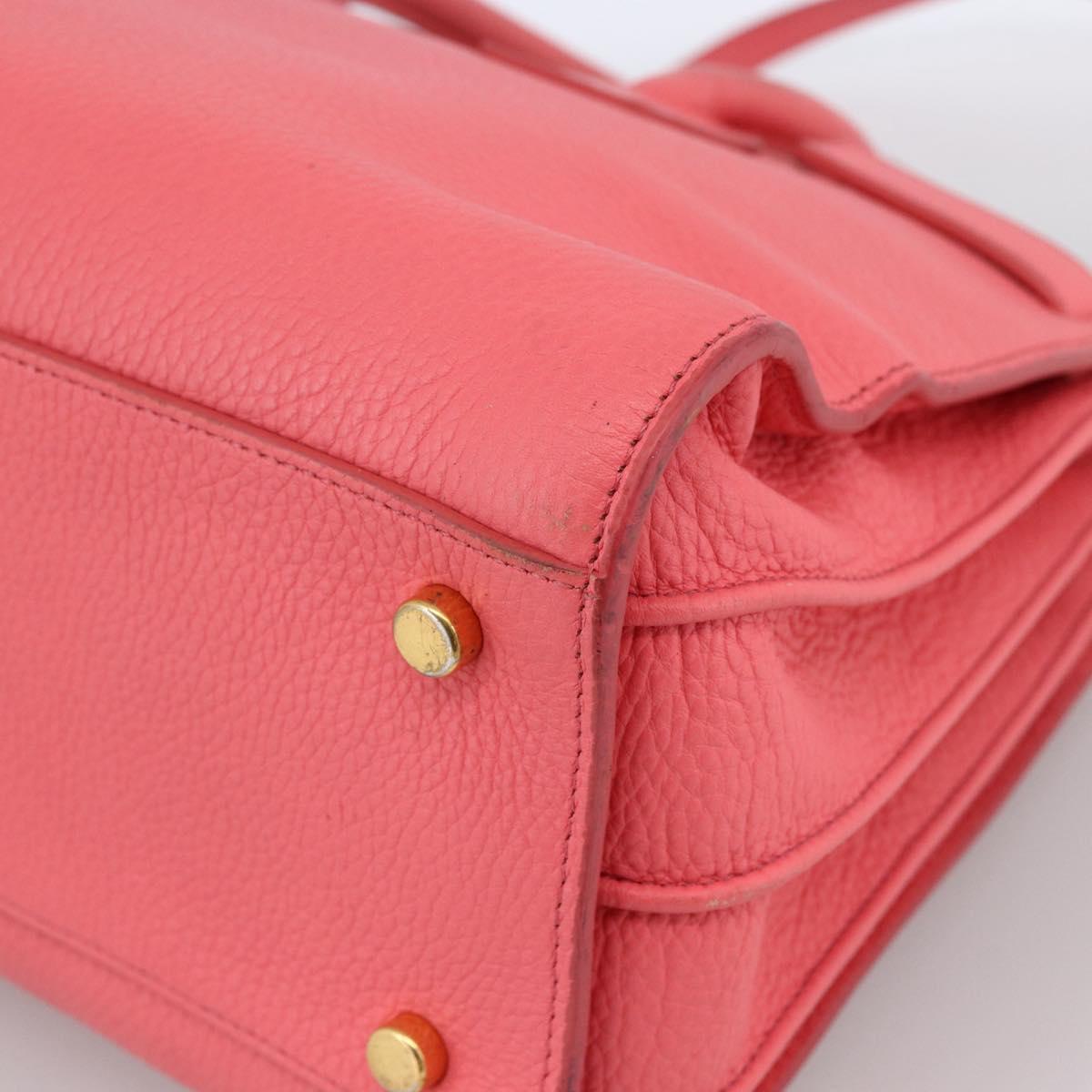 SAINT LAURENT Sac De Jules Small Bag Leather 2way Pink Gold 324823 Auth ka2795A